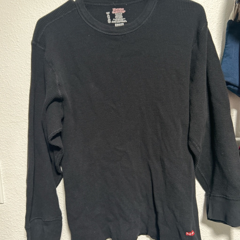 Supreme Black Long Sleeve Tee